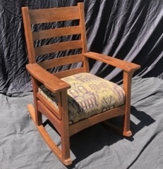 L. & J. G Stickley Rocker.  Signed: The Work of L.& J.G Stickley.